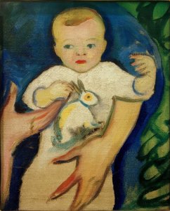 Buddha med æble af August Macke